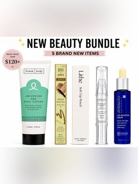 NEW Beauty Bundle | Frank Body, Pixi, Andalou, Lip Pencil & Skincare Set NWT